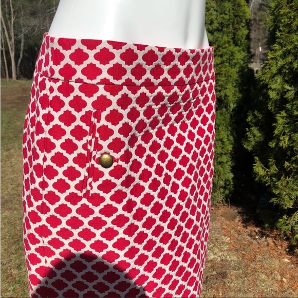 Ann Taylor lined Moroccan windowpane skirt sz 6 - Picture 7 of 7